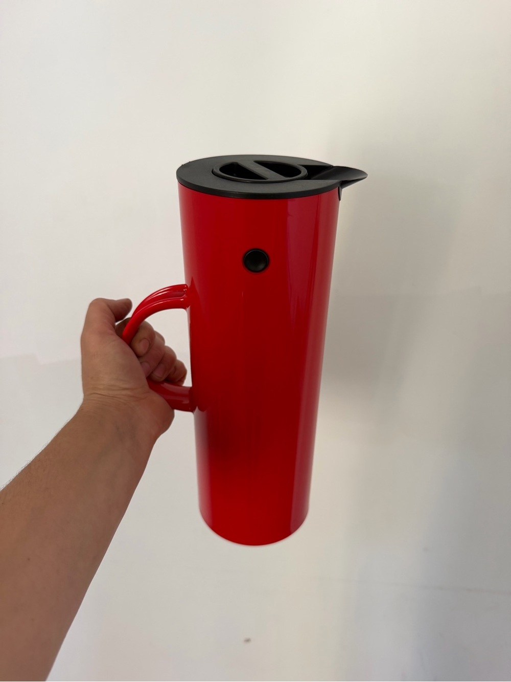 Stelton Red Thermal Carafe with Black Lid and Handle